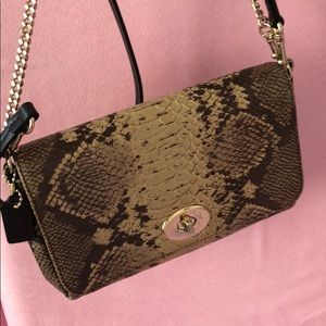 Coach snake skin crossbody